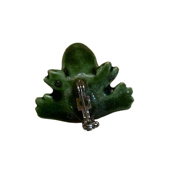 Vintage Ceramic Pottery Coqui Frog Pin Brooch - Picture 3 of 3